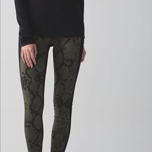 Lululemon snake printed leggings 